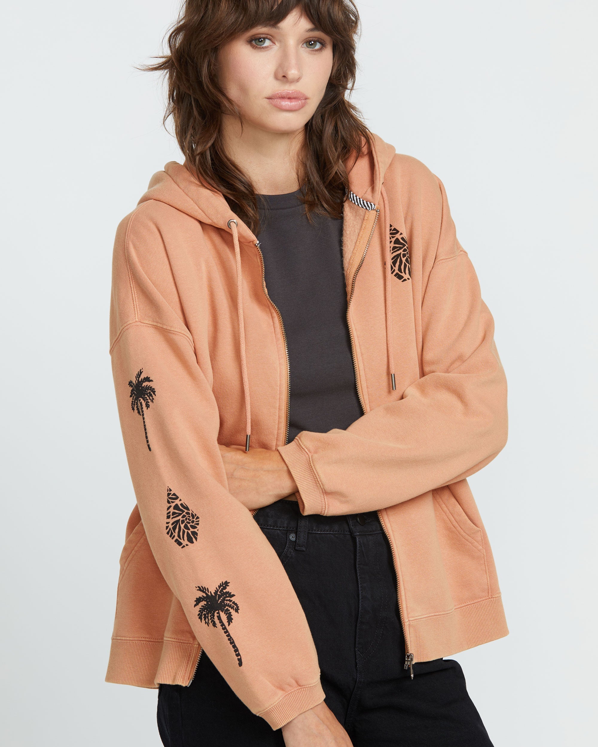 Women's Stone Art Up Zip Hoodie - Volcom