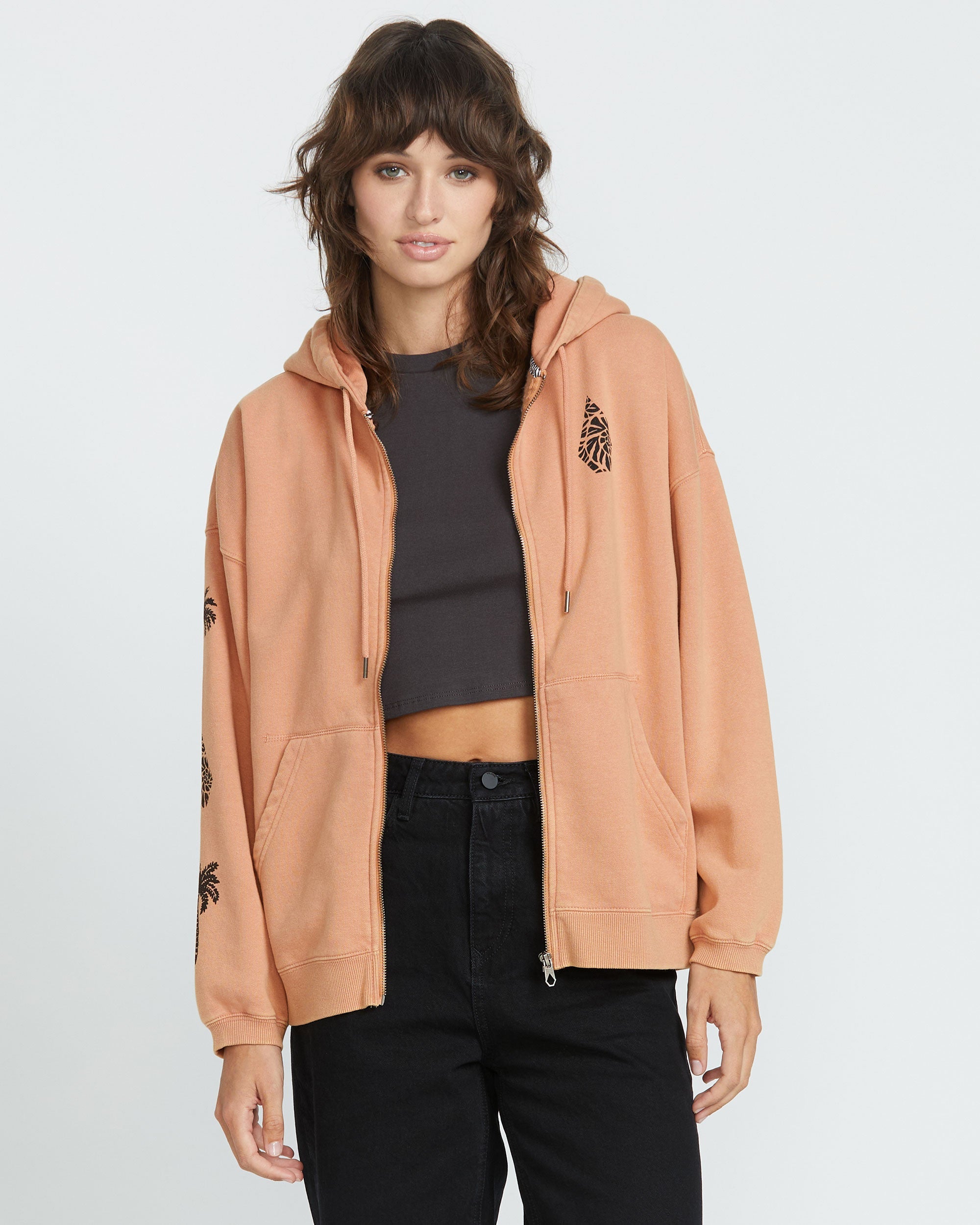 Volcom Women's Stone Art Up Zip Sandstone