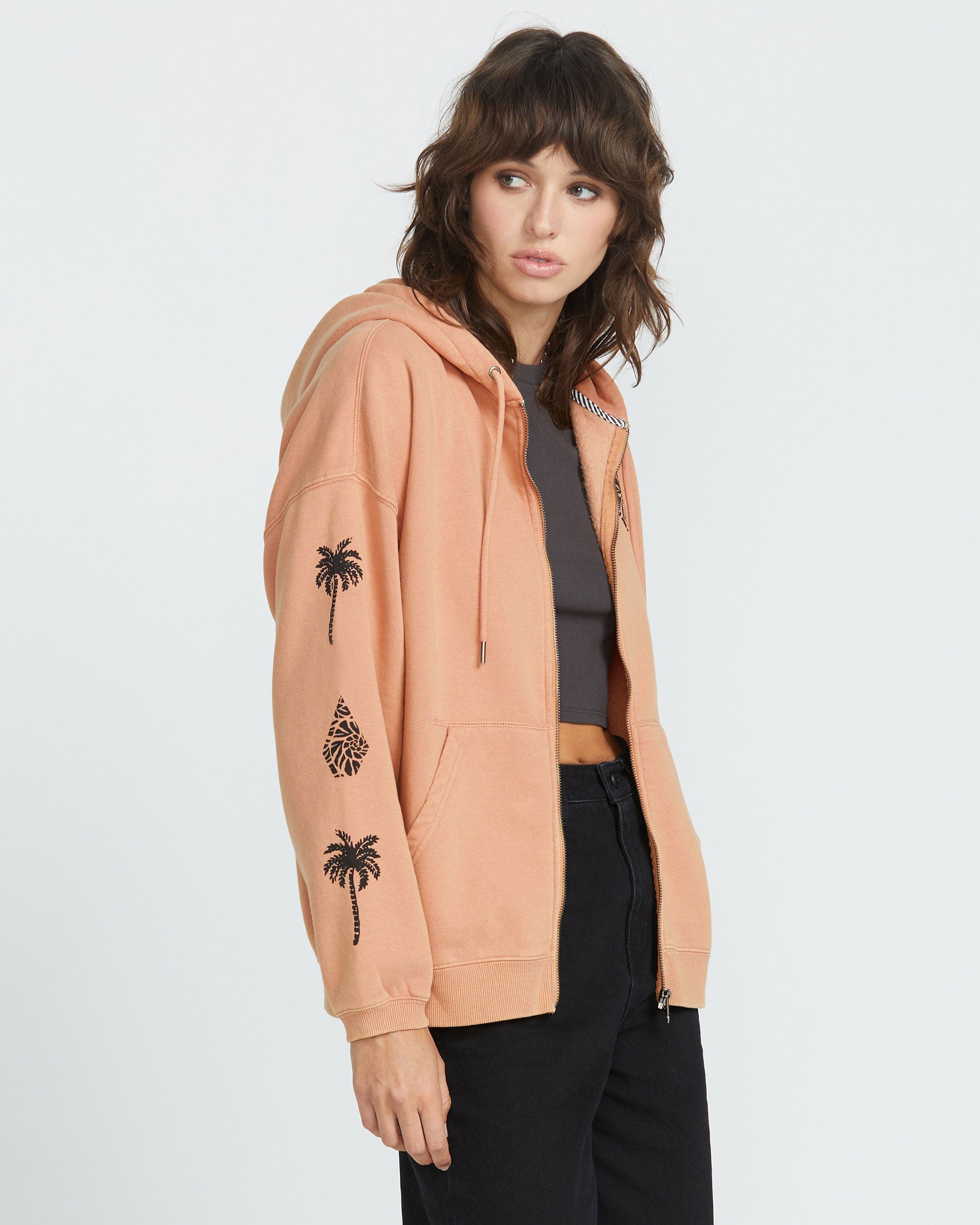 Women's Stone Art Up Zip Hoodie - Volcom