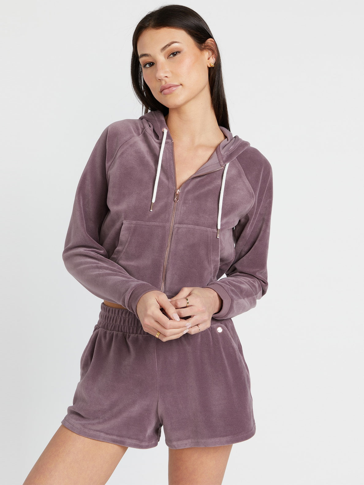Lived in Lounge Velour Zip Jacket - Acai