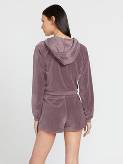 Lived in Lounge Velour Zip Jacket - Acai