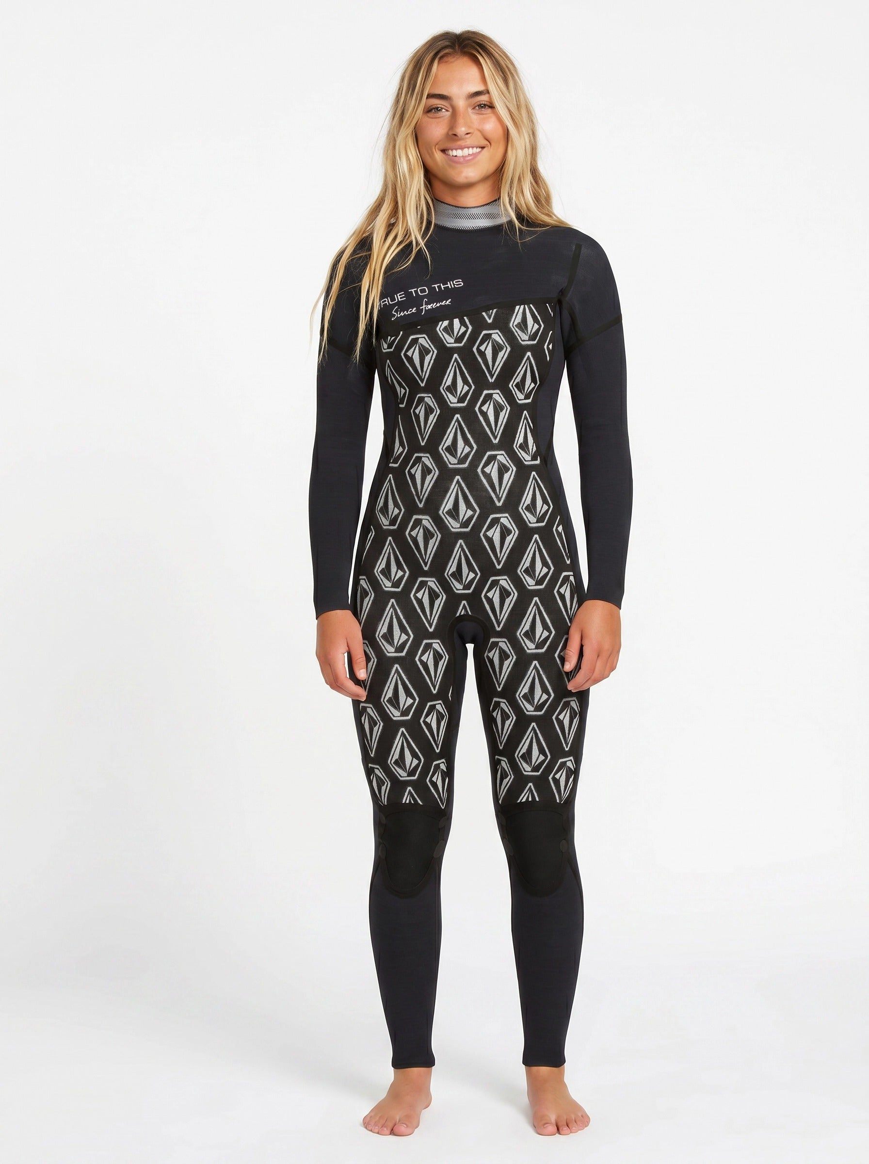 【新品未使用】VOLCOM ウェアー XXL ネイビー Women's 3/2MM Modulator Chest Zip Full Wetsuit - Volcom