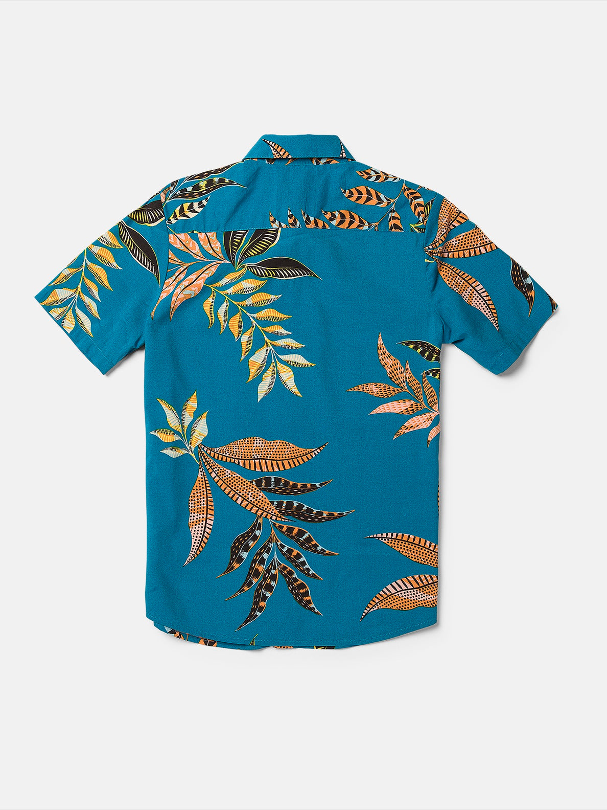 Big Boys Paradiso Floral Short Sleeve Shirt - Ocean Teal