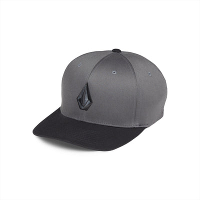 Volcom Men's Full Stone Flexfit Hat Asphalt Black