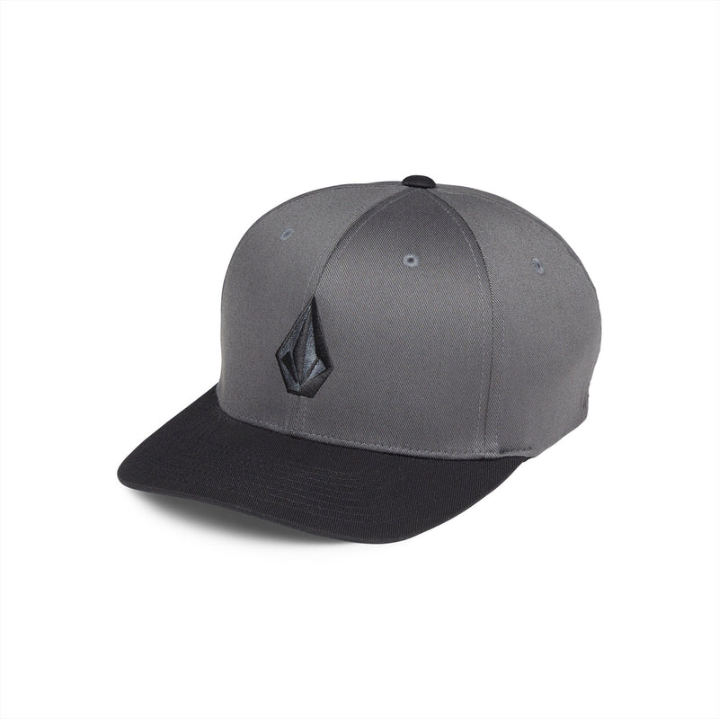 Volcom Men's Full Stone Flexfit Hat Asphalt Black