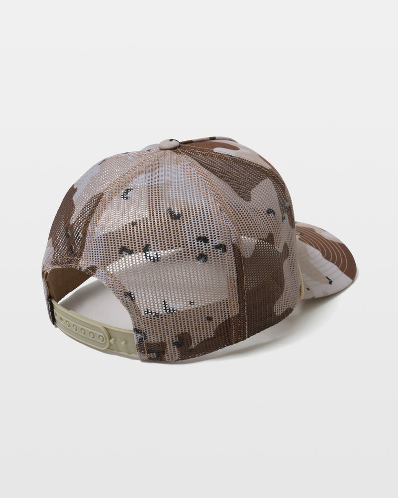 The Men's Stoney Trail Trucker by Volcom features a camouflage pattern.