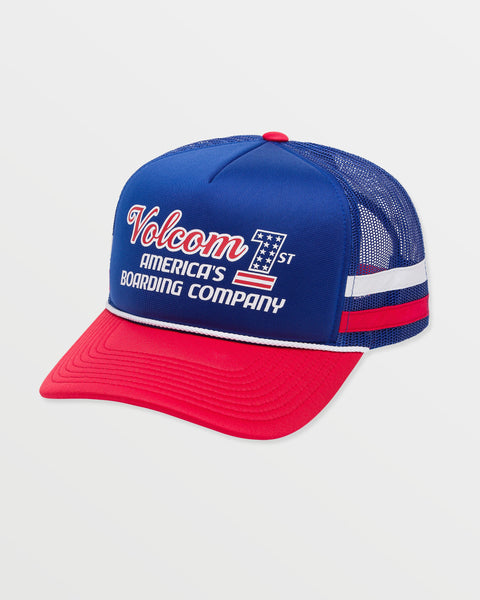 Men's Froth Trucker Hat-Chili Red-Volcom