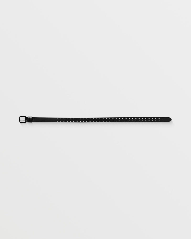 Volcom Two Spike Leather Belt Black