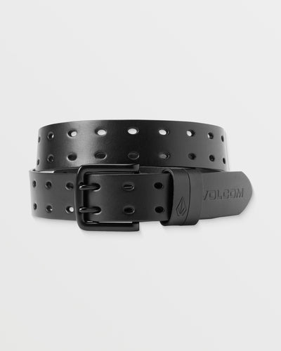 Volcom Two Spike Leather Belt Black