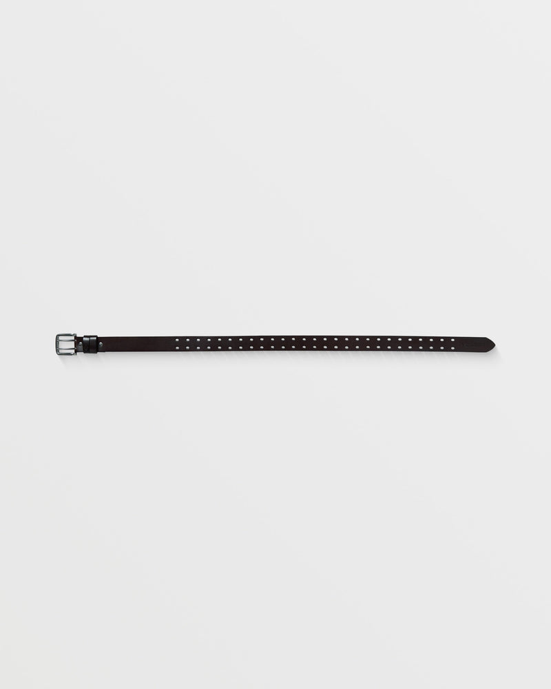 Two Spike Leather Belt