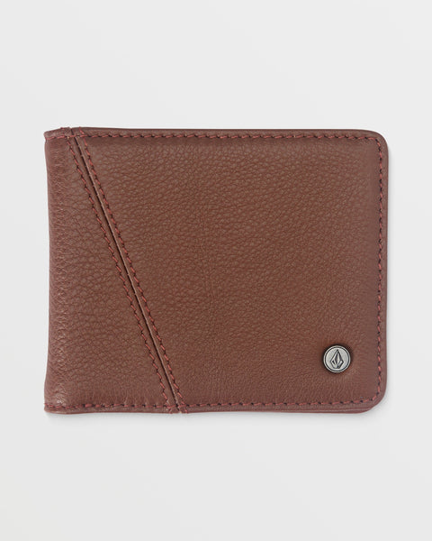 Volcom Pay-A-Pal Leather Bifold Brown