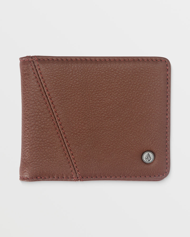 Volcom Pay-A-Pal Leather Bifold Brown