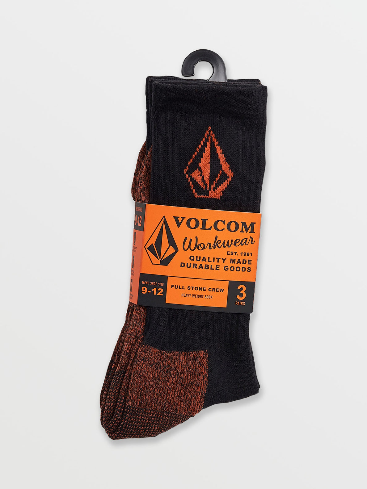Volcom Workwear Sock 3 Pack - Black