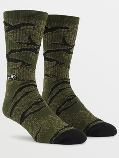 Caustic Camo Socks - Squadron Green