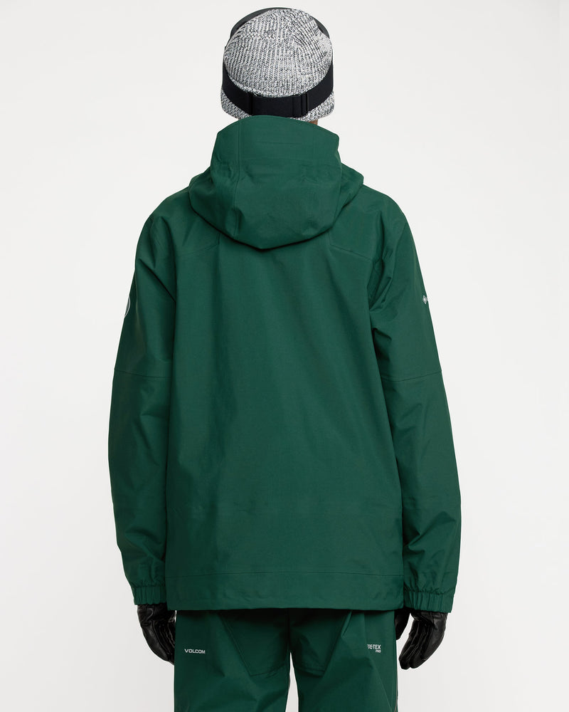 Volcom Men's Anyox Guide Gore Pro Shell Jacket Black Green