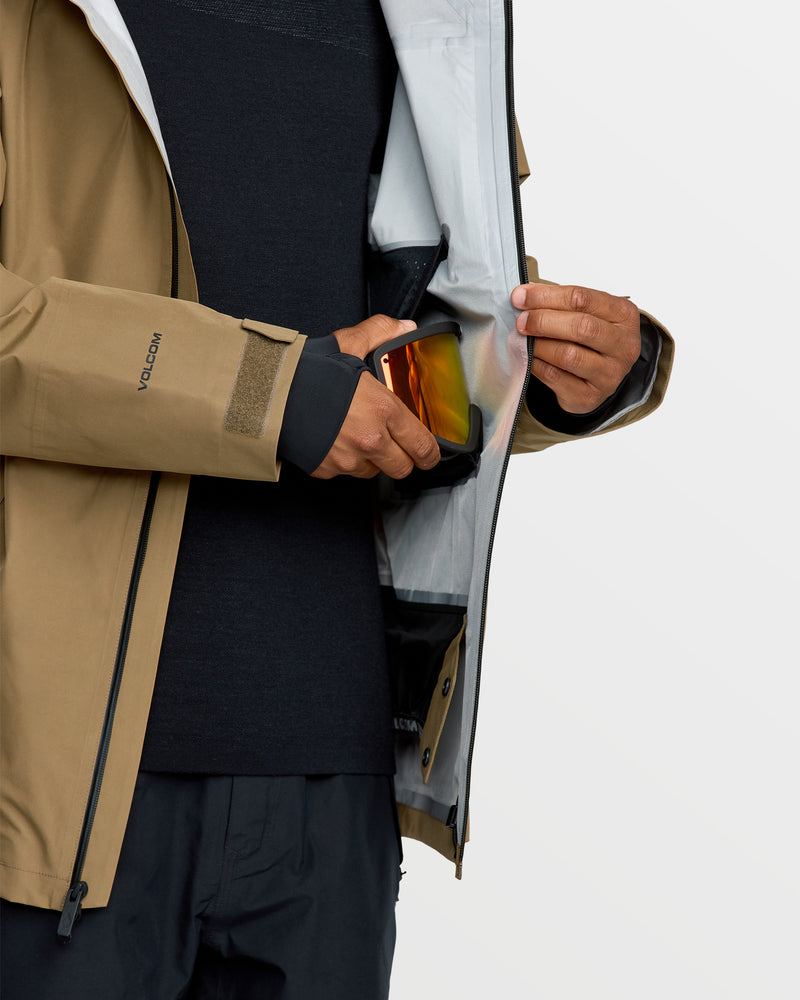 Volcom Men's Tester 3L Gore-Tex Jacket Bronze