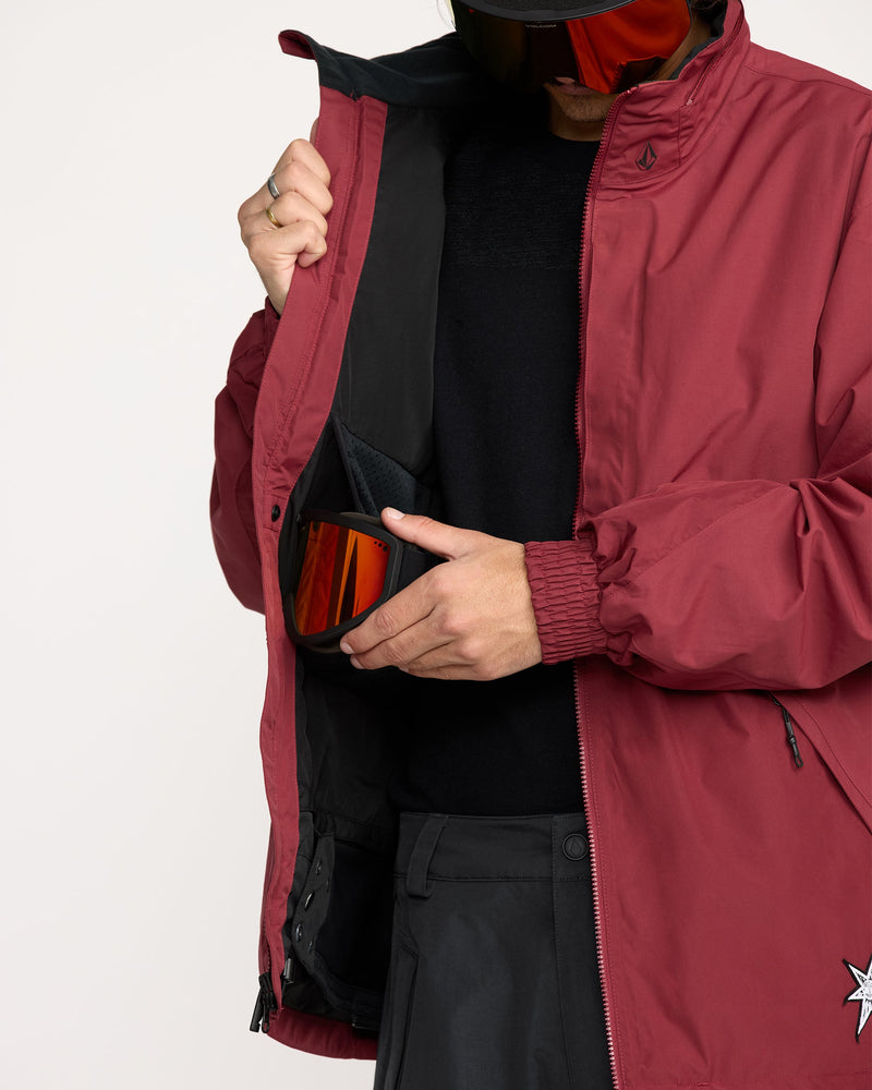Men's Longo Gore-Tex Jacket-Burnt Red-Volcom