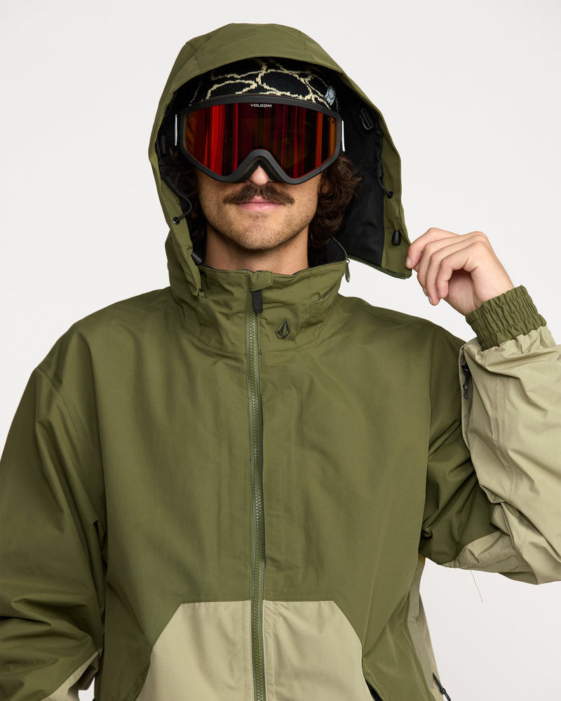 Men's Longo Gore-Tex Jacket-Dark Olive-Volcom