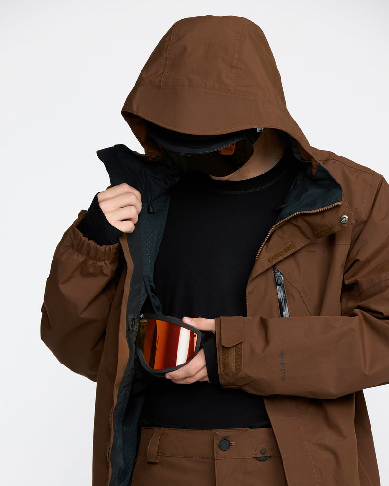 Men's L Gore-Tex Jacket-Brown-Volcom