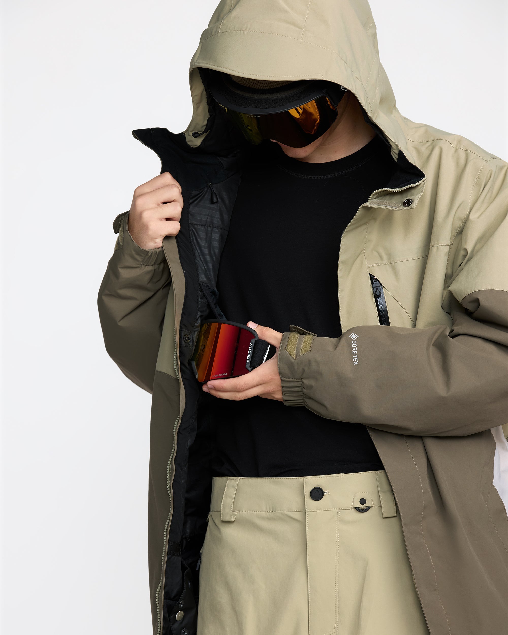 Volcom 防水ジャケット オリーブグリーン Men's L Gore-Tex Jacket - Volcom