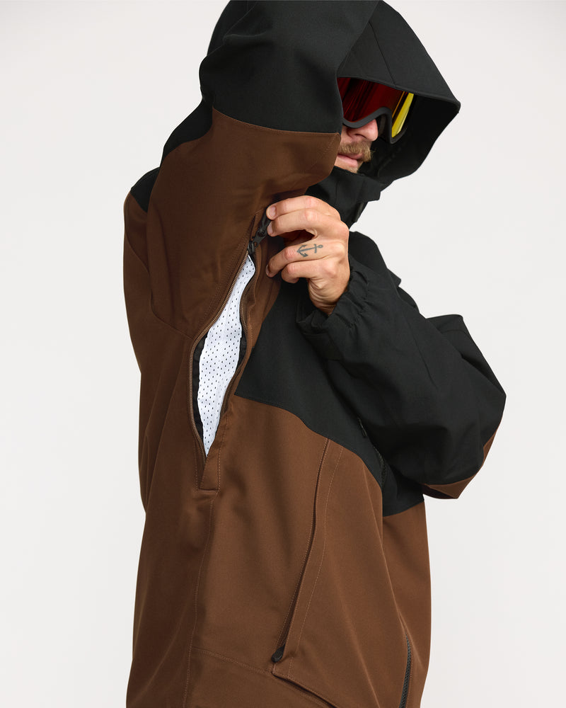 Volcom Men's Brighton Full Zip Jacket Brown