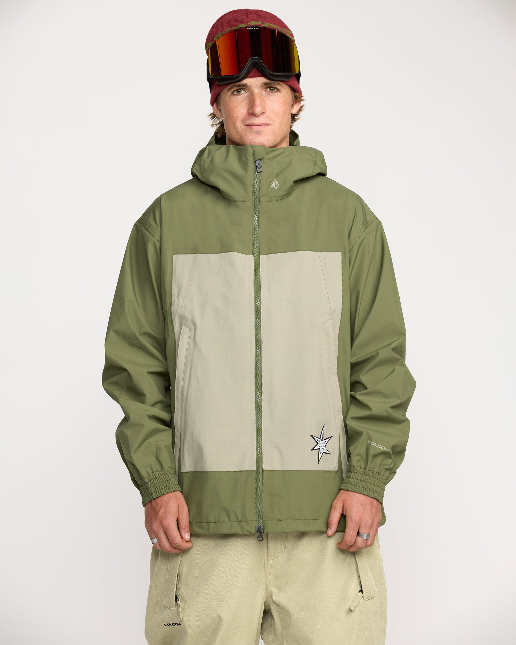 VOLCOM POLARTECフリース-Arthur Model- Men's Arthur 3L Shell Jacket - Volcom