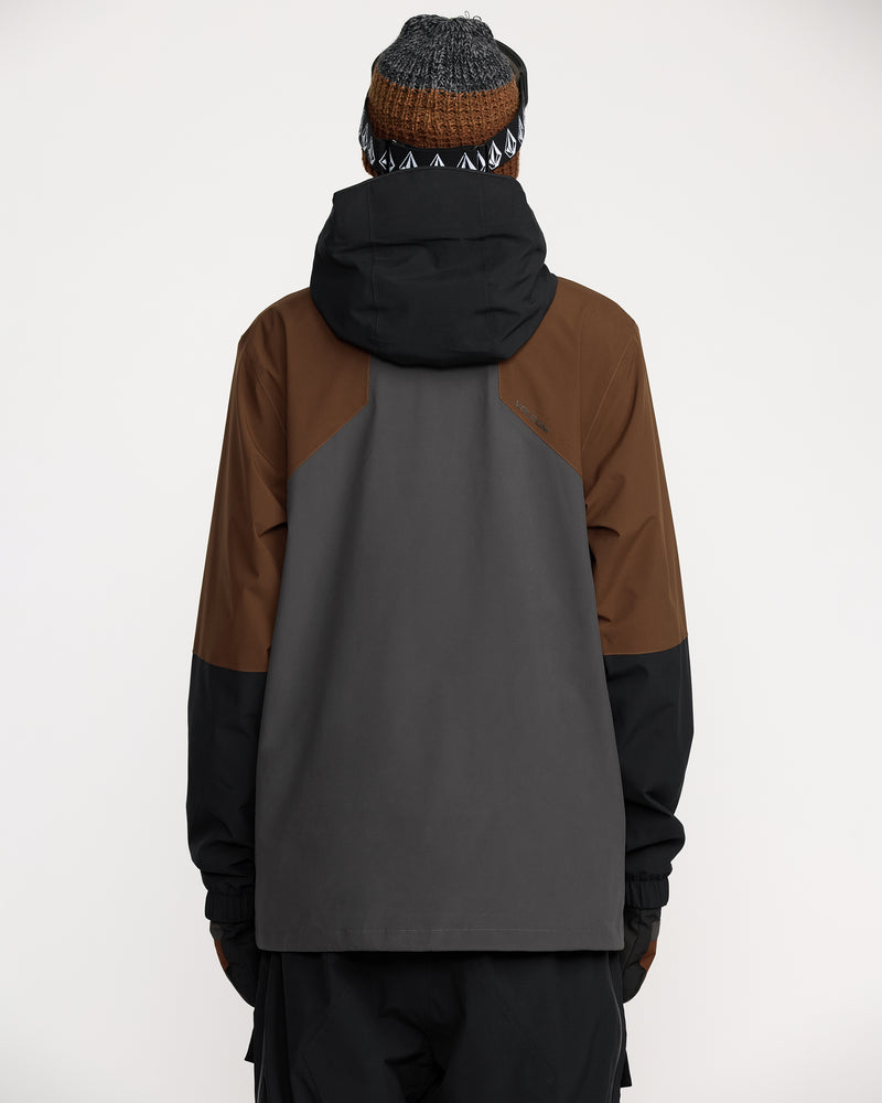 Volcom Men's Rnge Stretch 30K Jacket Brown