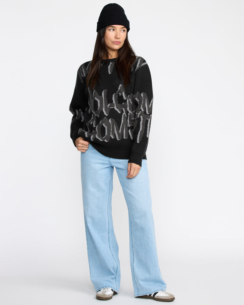 Volcom Men's Stone Jacquard Sweater Black