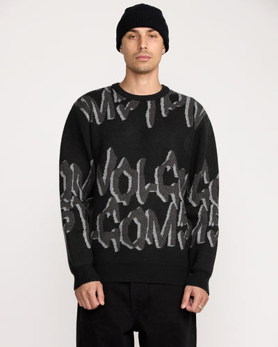 Volcom Men's Stone Jacquard Sweater Black