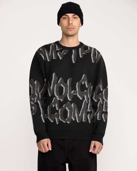Volcom Men's Stone Jacquard Sweater Black