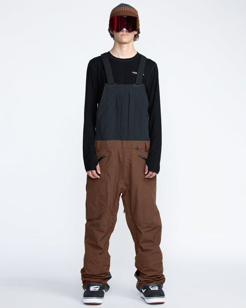 Volcom Men's Rain Gore-Tex Bib Overall Brown