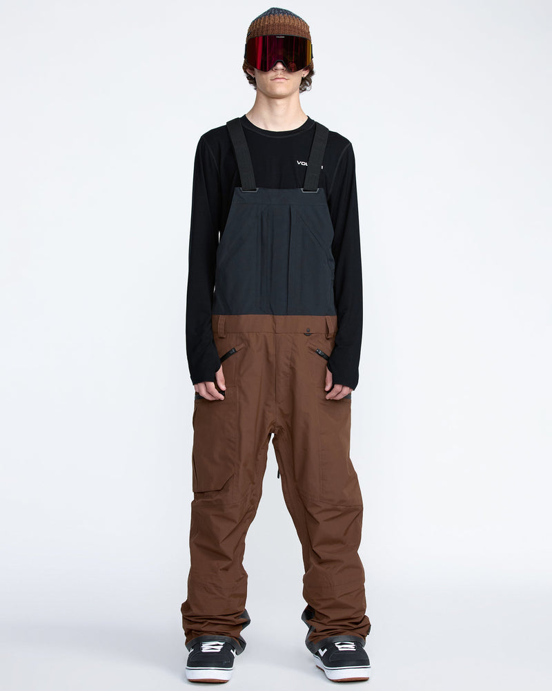 Volcom Men's Rain Gore-Tex Bib Overall Brown