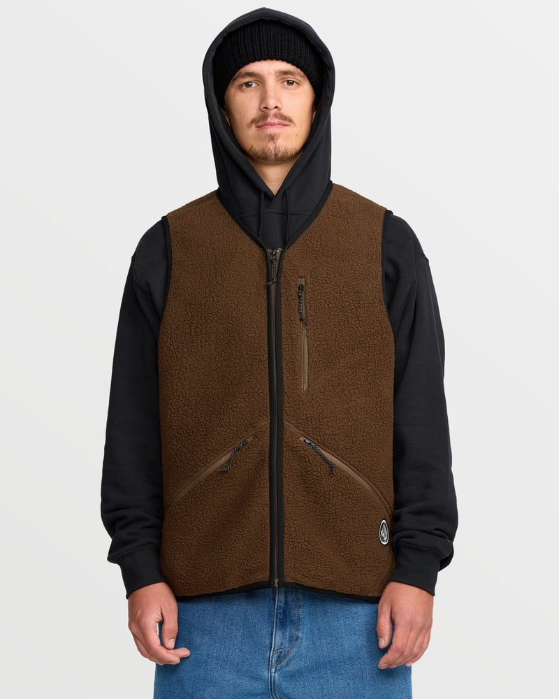 Volcom Men's Snowdrift Vest Brown