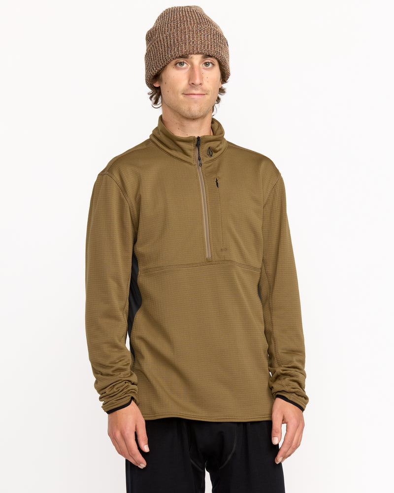 Volcom Men's Gridlock Mock Neck Bronze