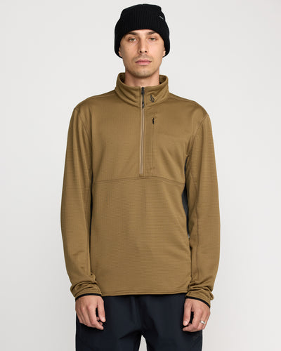 Volcom Men's Gridlock Mock Neck Bronze