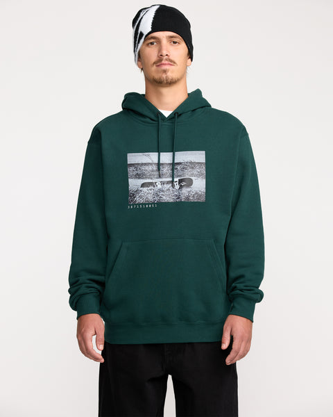 Volcom Men's Essential Hoodie Black Green