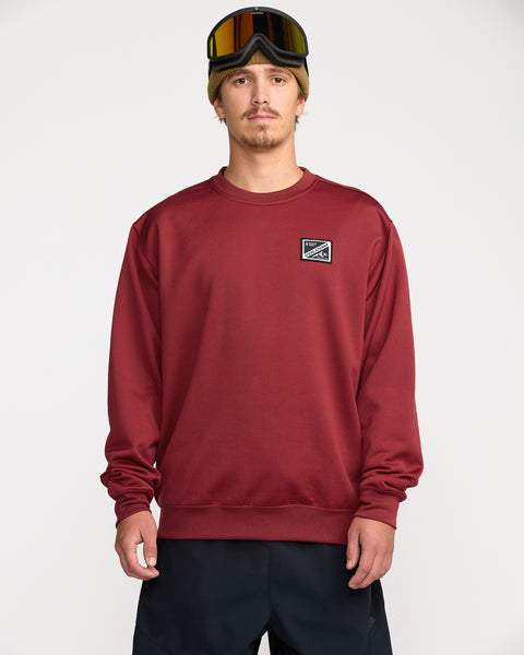 Volcom Men's Hydro Crew Burnt Red