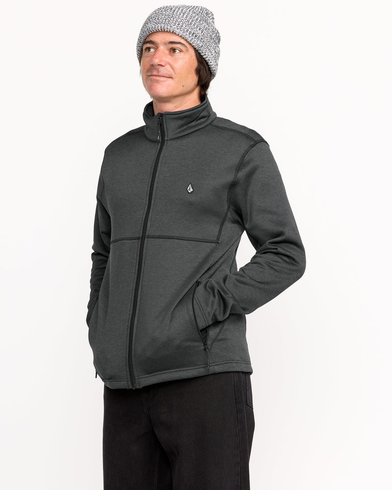 Men's Snowbound Fleece Full Zip-Black-Volcom