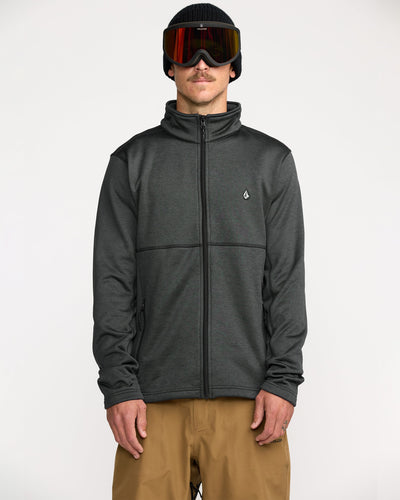 Men's Snowbound Fleece Full Zip-Black-Volcom