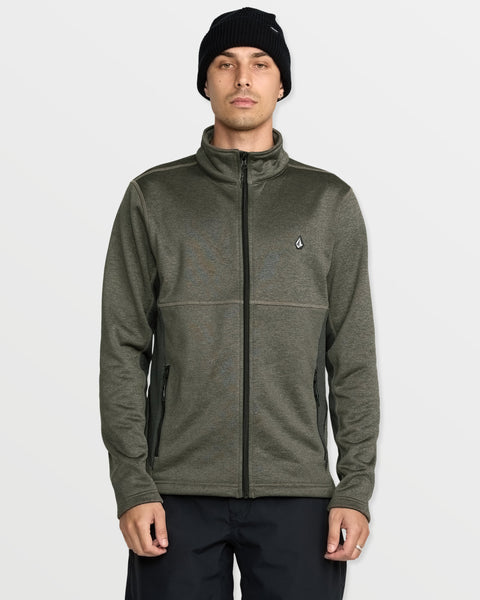 Men's Snowbound Fleece Full Zip-Military-Volcom