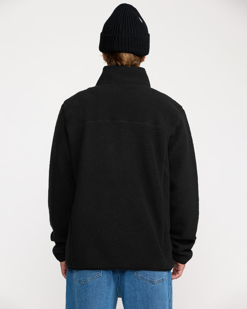 Men's Nelson Sherpa Full Zip-Black-Volcom