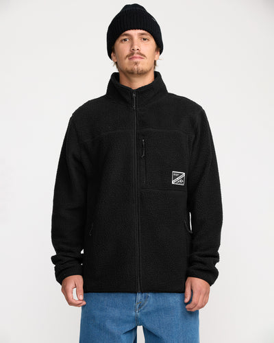 Men's Nelson Sherpa Full Zip-Black-Volcom