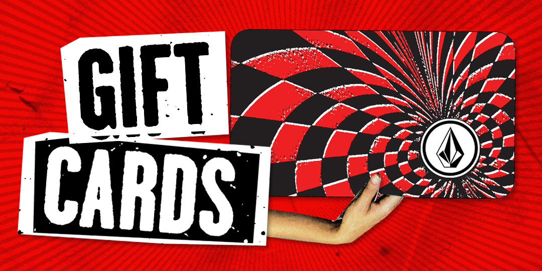 Text 'GIFT CARDS' on a red background with arm giffing the card