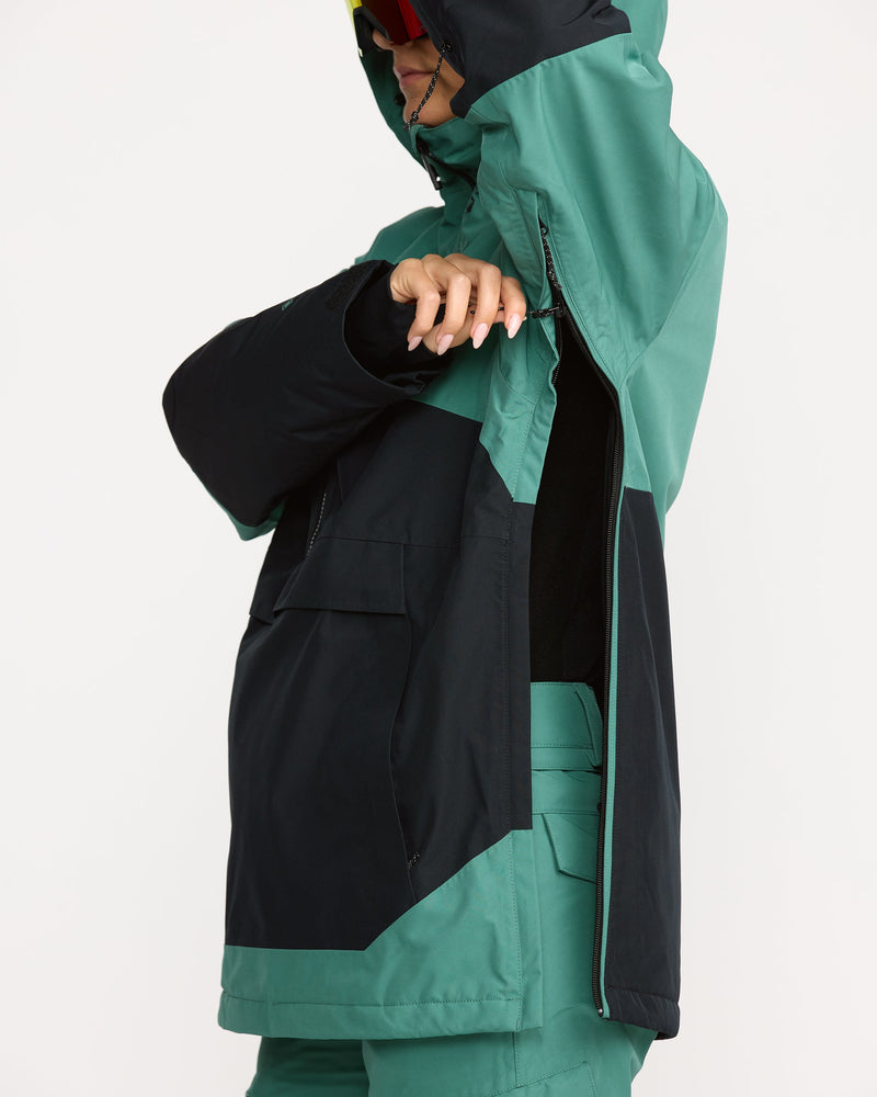 Volcom Women's Fern Ins Gore Pullover Spruce Green