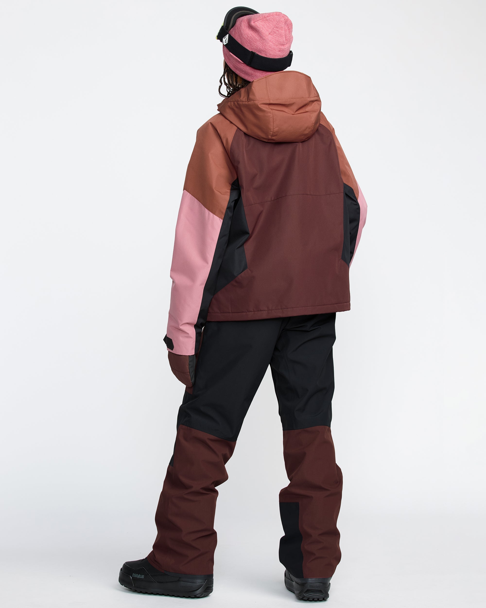 Op VOLCOM スノーボードウェアセット S ピンク ブラウン Women's Agate Insulated Jacket - Volcom