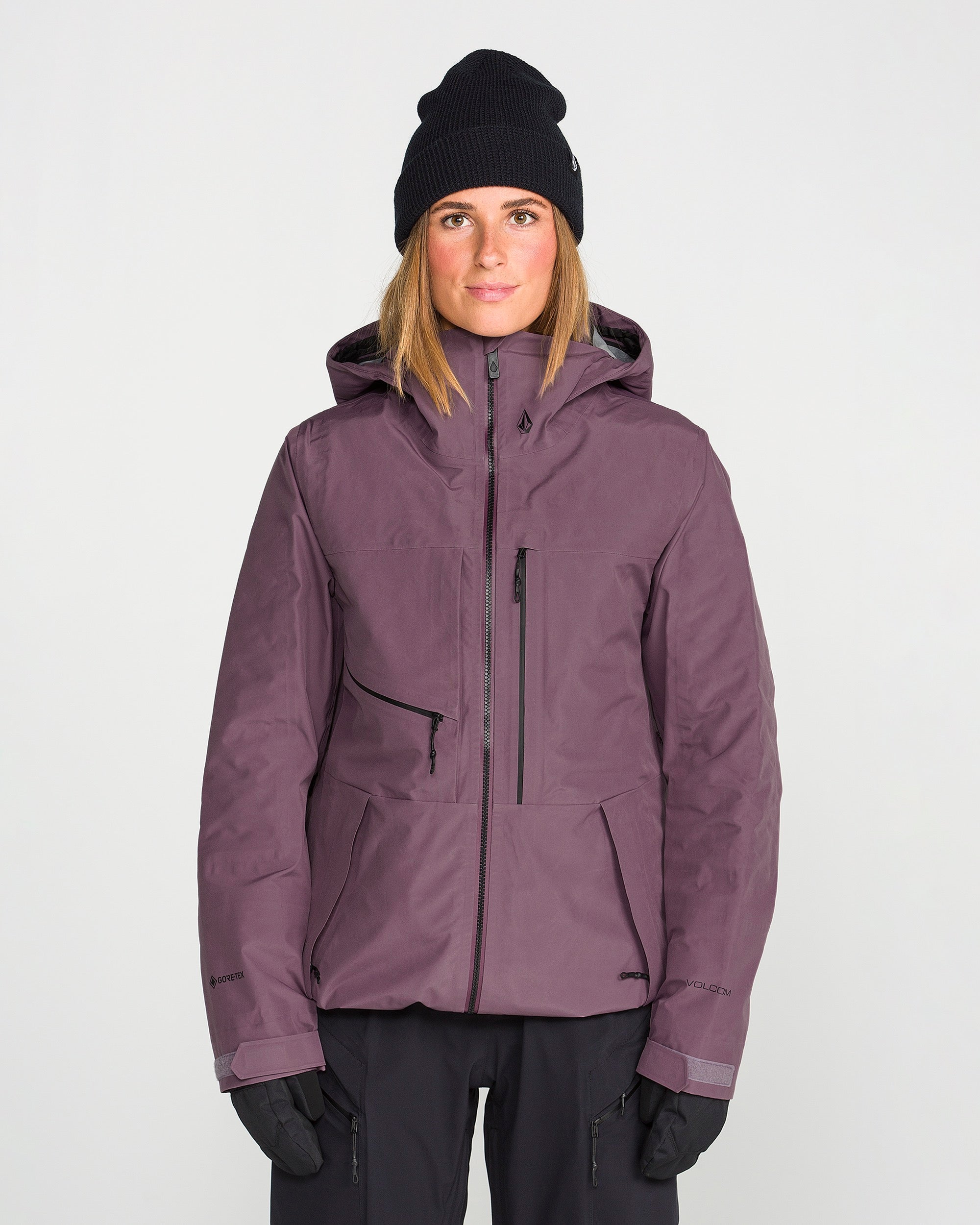 Volcom GORE-TEX 紫色 フード付き　スノボウェア 女性用　パープル Women's Koa TDS Infared Gore-Tex Jacket - Volcom