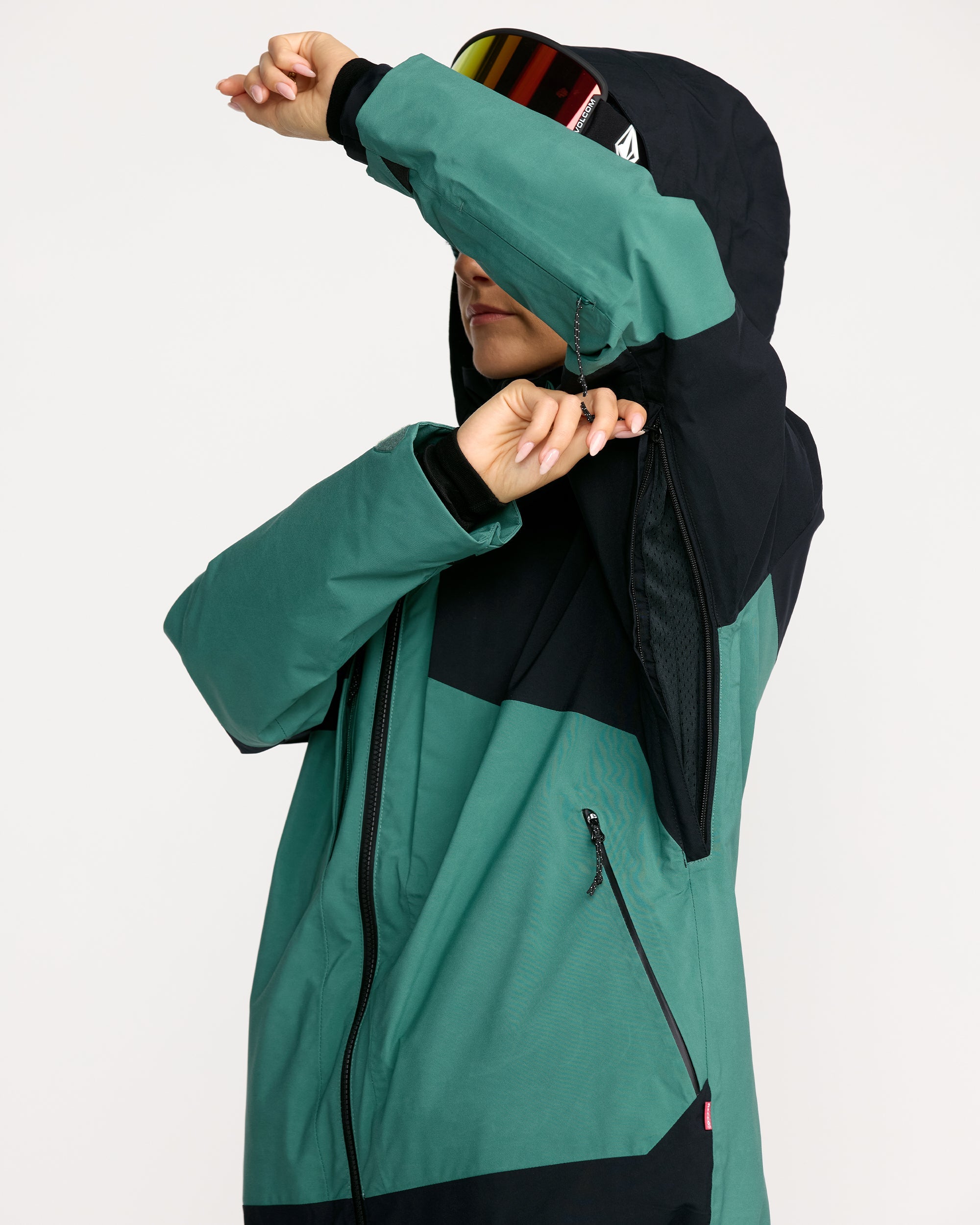 Volcom ボードジャケットWomens US S アーミーグリーン Women's At Stretch Gore-Tex Jacket - Volcom