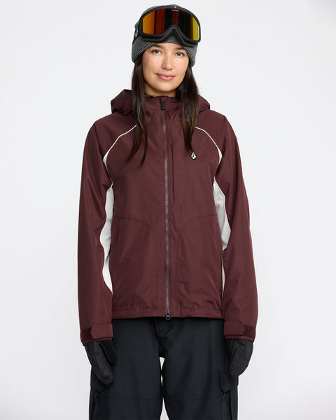 Volcom Women's Stone Smokeshow 20K Jacket Oxblood