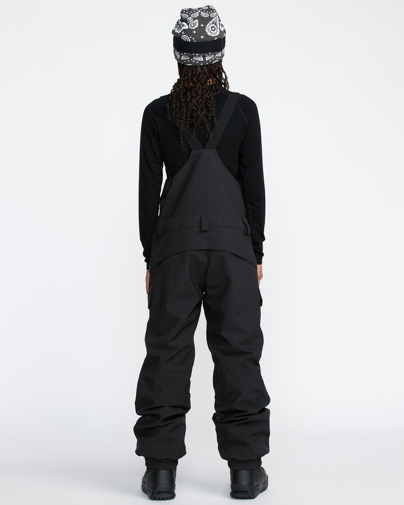 Women's Creston 3D Stretch Bib Overall-Black-Volcom