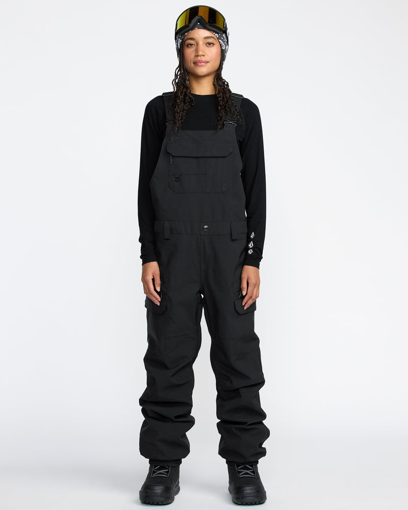 Women's Creston 3D Stretch Bib Overall-Black-Volcom